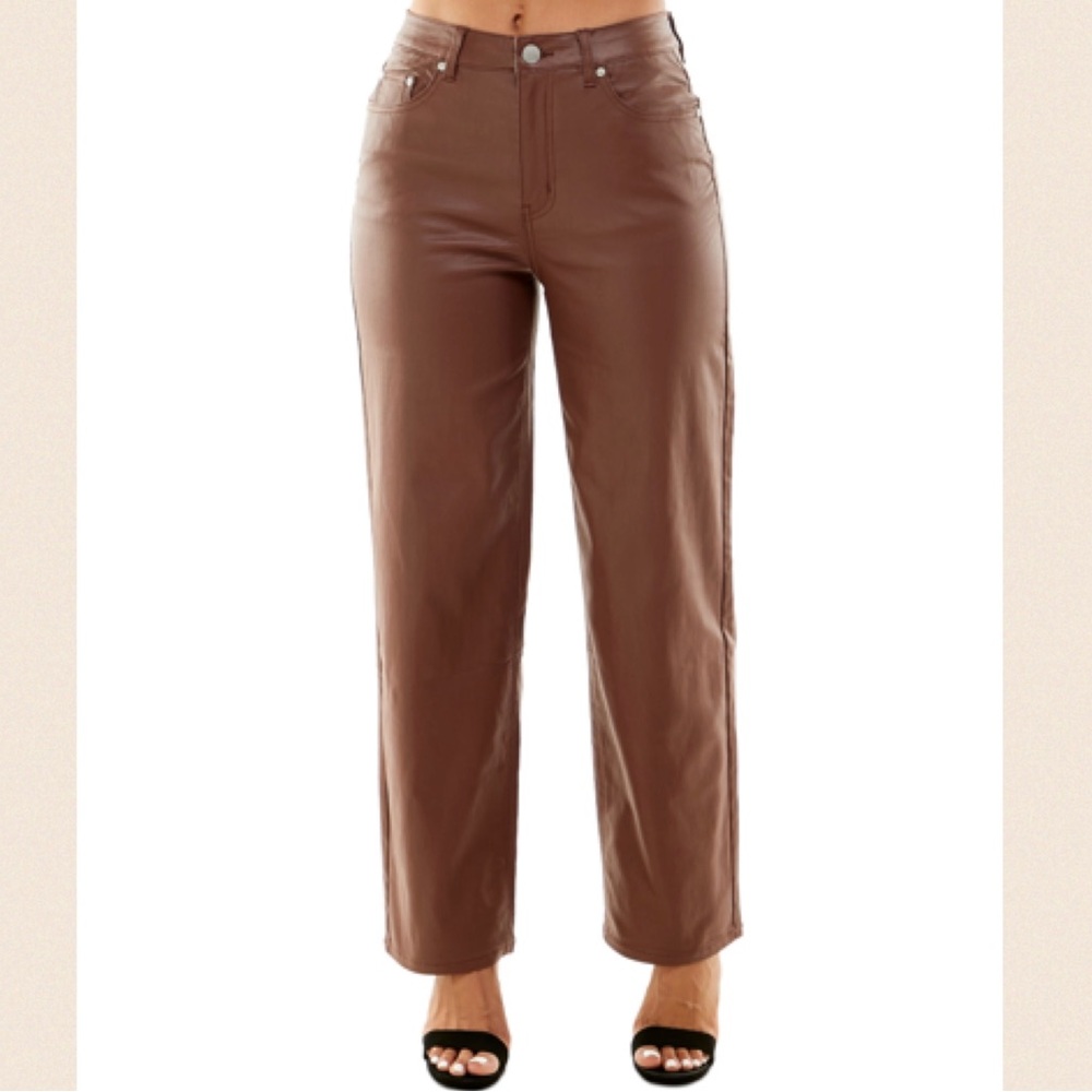 Almost Famous 90s Fit Faux Leather Pants